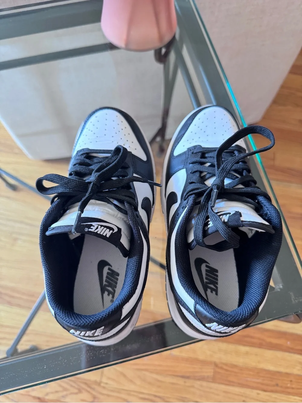 Nike Black & White Low Dunks Size 6.5.